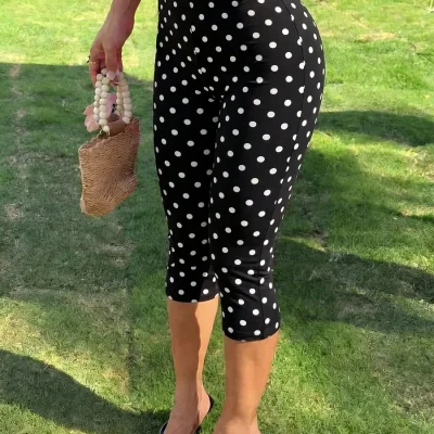 Polka Dot High Elasticity Leggings