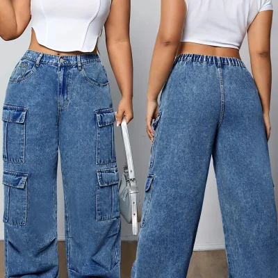 Plus Size Wide Leg Jeans