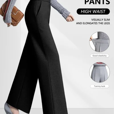 Solid Color Casual Pants
