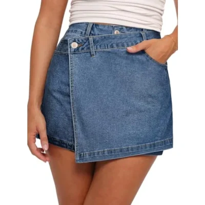 Denim Jean Skort Wrap