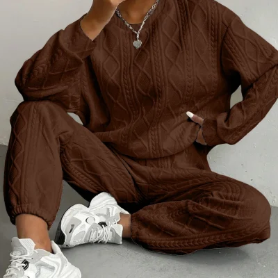 2 Piece Cable Sweatsuit